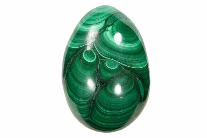 Stunning Polished Malachite Egg - Congo #115423